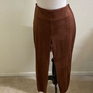 Sundance Brown Suede-like Side Zip Leggings